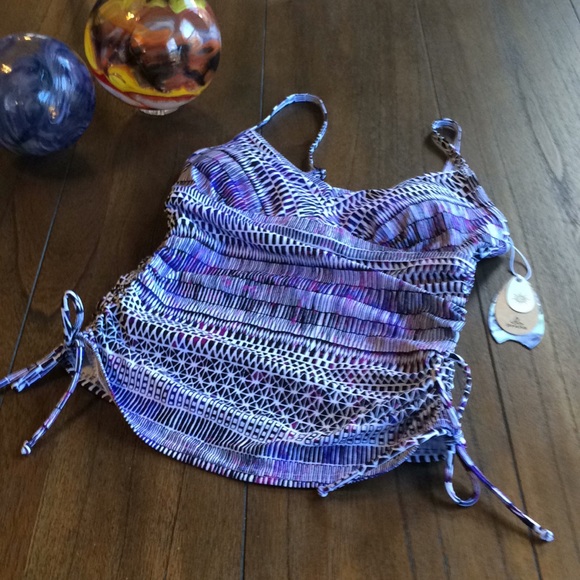 PrAna Moorea Tankini Top in Black Driftwood - Picture 5 of 7